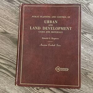 Vintage Leather-Bound Textbook - Urban  and Land Development 1973